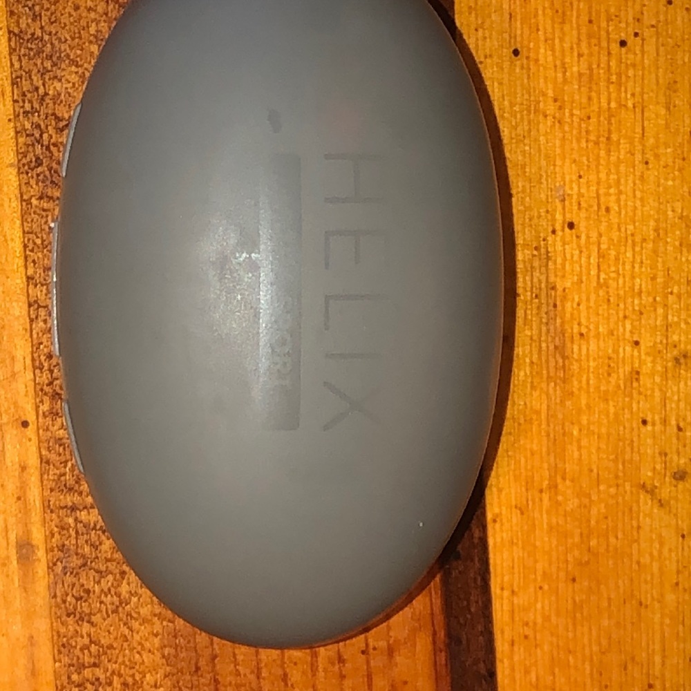 Helix ultra sport headphone earbuds chargeable come with charger.